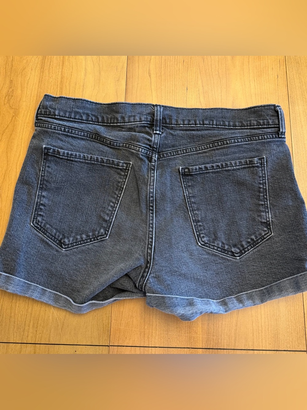 Old Navy Charcoal Distressed Denim Shorts 12 - Picture 4 of 6